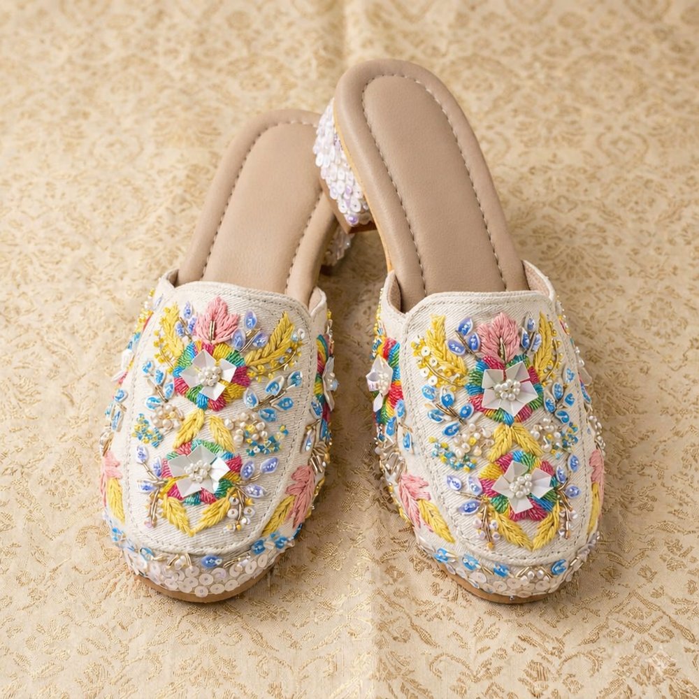 Petal Whisper Heeled Mules