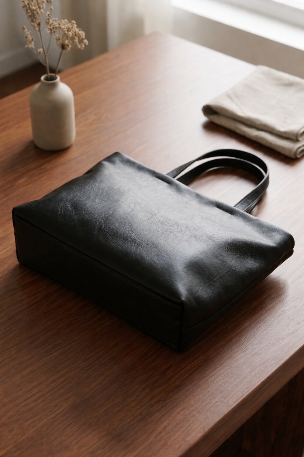 Minimal Black Everyday Handbag/Purse