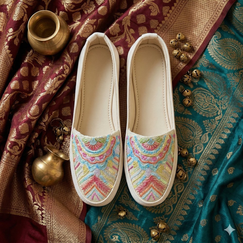 Embroidered Pastel Artisan Ballets